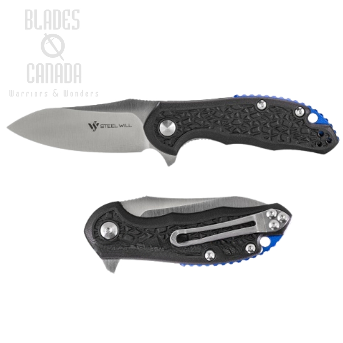 Steel Will Mini Modus Flipper Folding Knife, D2 Satin, FRN Black, F25M-11
